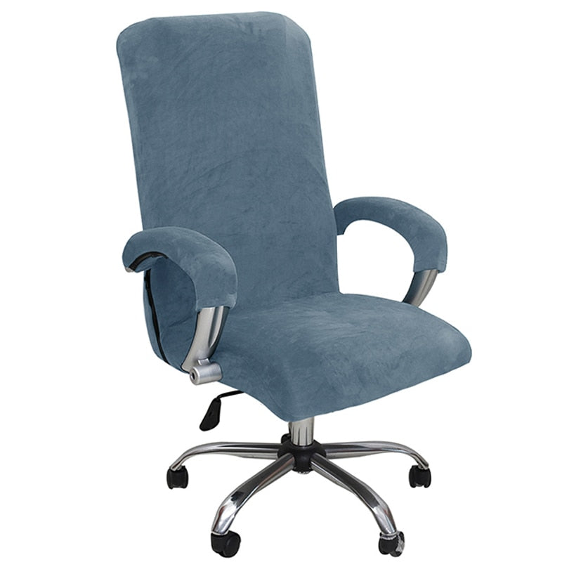 כיסוי לכיסא מחשב מנהלים דמוי קטיפה בכל הצבעים