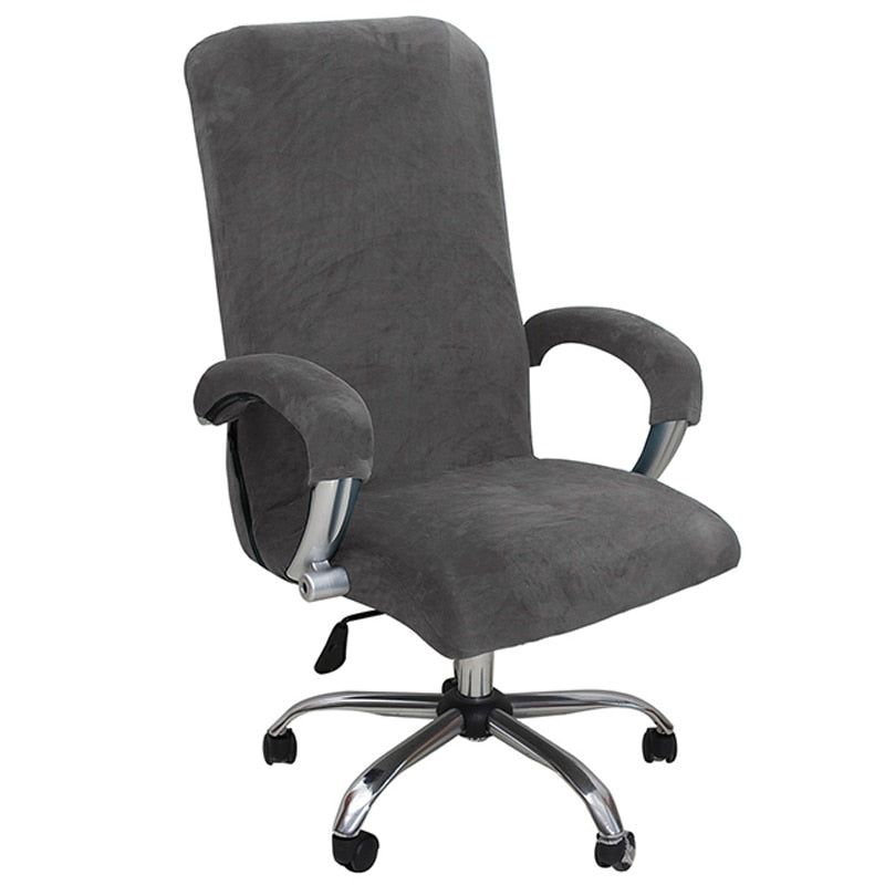 כיסוי לכיסא מחשב מנהלים דמוי קטיפה בכל הצבעים