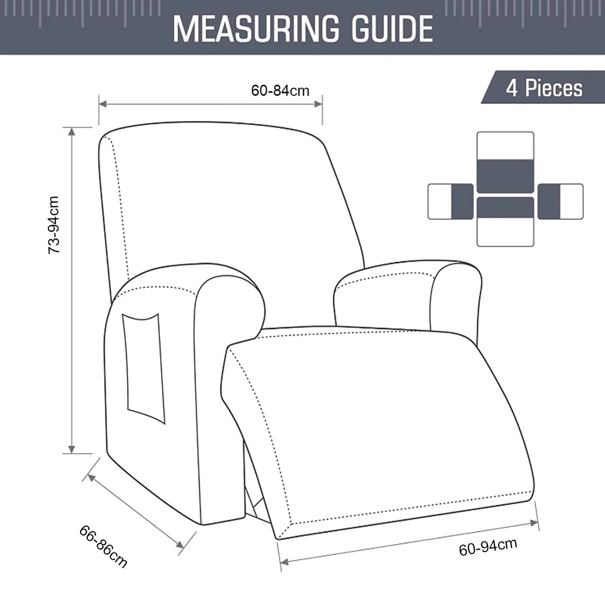 כיסוי הדפס צרפתי שחור לבן לכורסא נפתחת